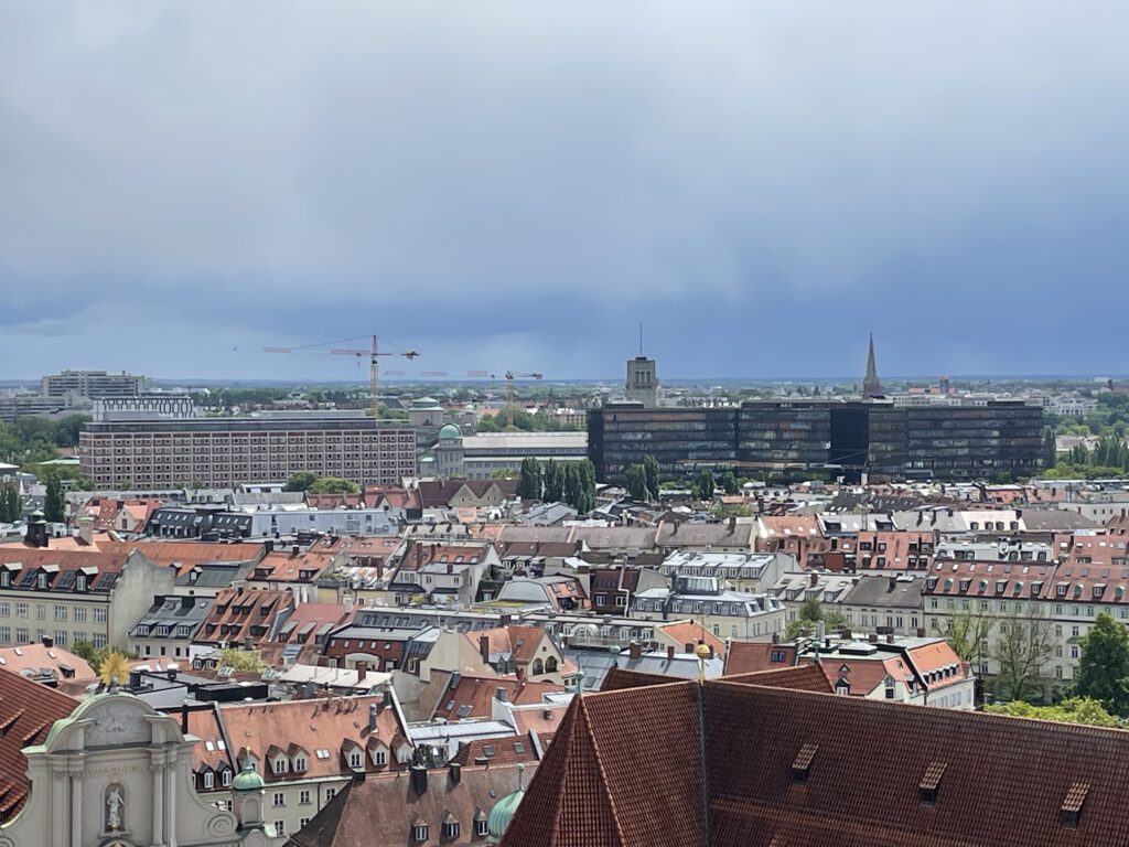 View from Munich’s town hall tower